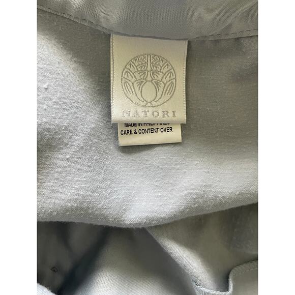 Vintage Natori Embroidered Pajama Top Fleece Lined Button Up - Picture 3 of 7